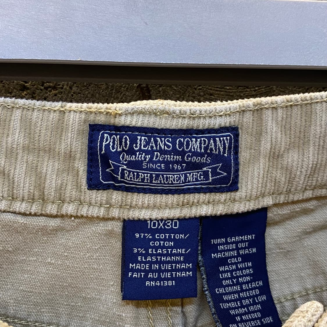 90s 미국 빈티지 폴로랄프로렌 폴로진 코듀로이 팬츠 골덴바지 상품이미지4