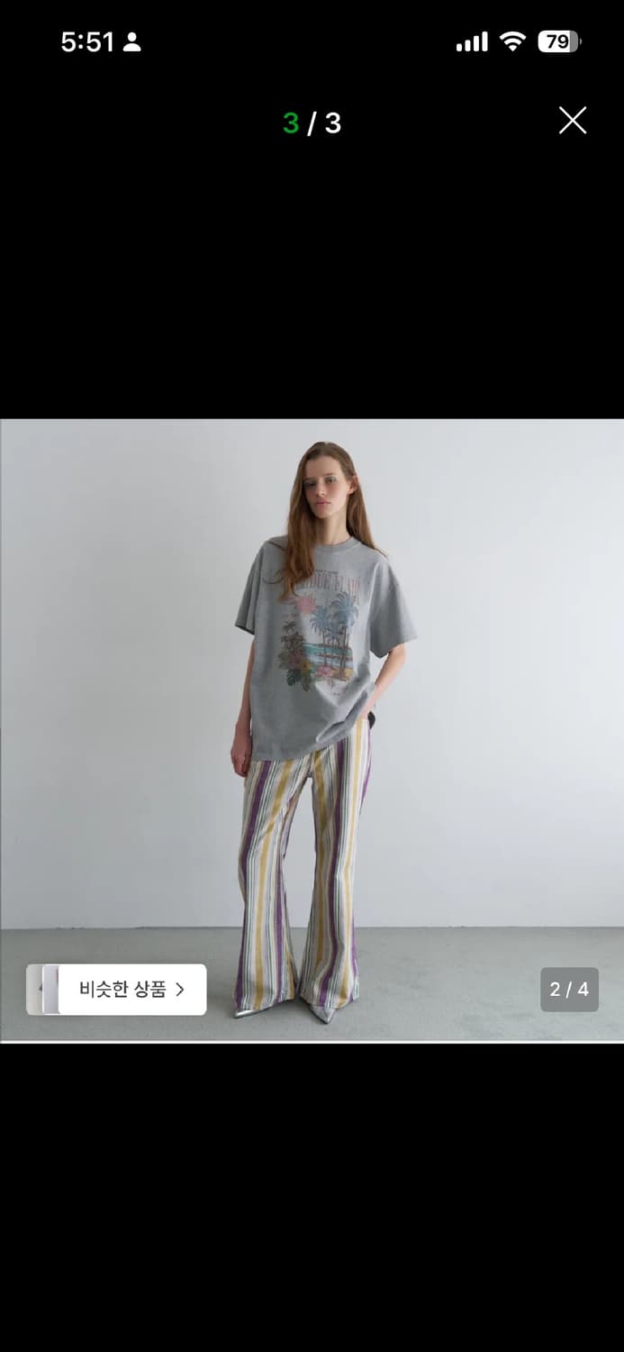 오버듀플레어 VINTAGE SUMMER T-SHIRT_MELANGE GR 상품이미지3