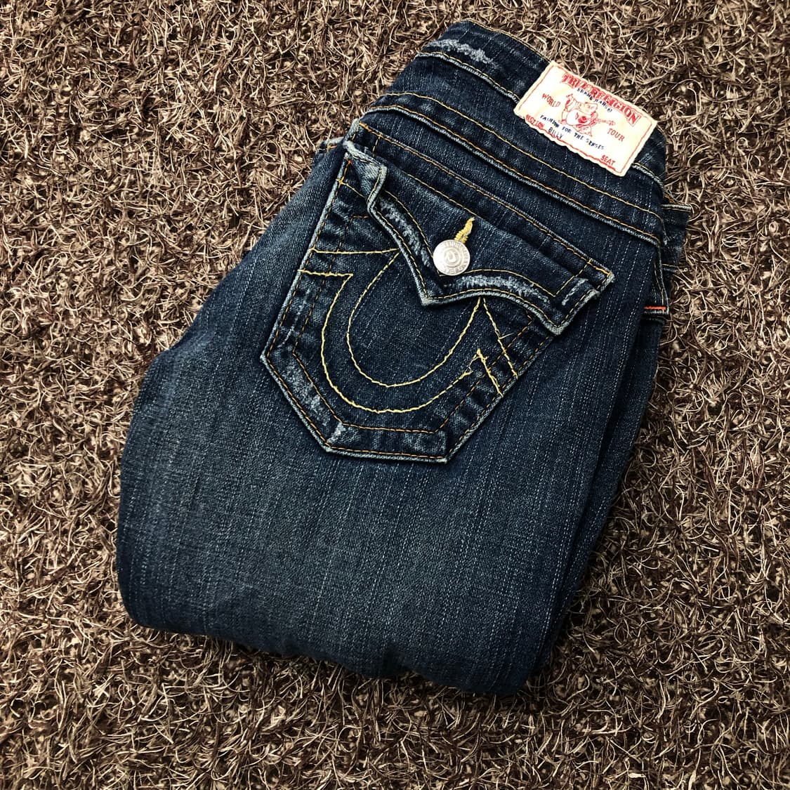 트루릴리전 Billy 빌리 워싱 디스 부츠컷 데님 팬츠 상품이미지1