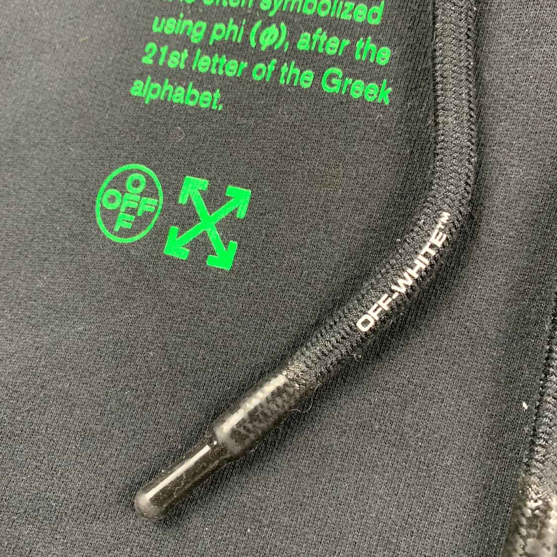 오프화이트 20SS 파스칼 Golden Ratio 페인팅 후드티 블랙 상품이미지4