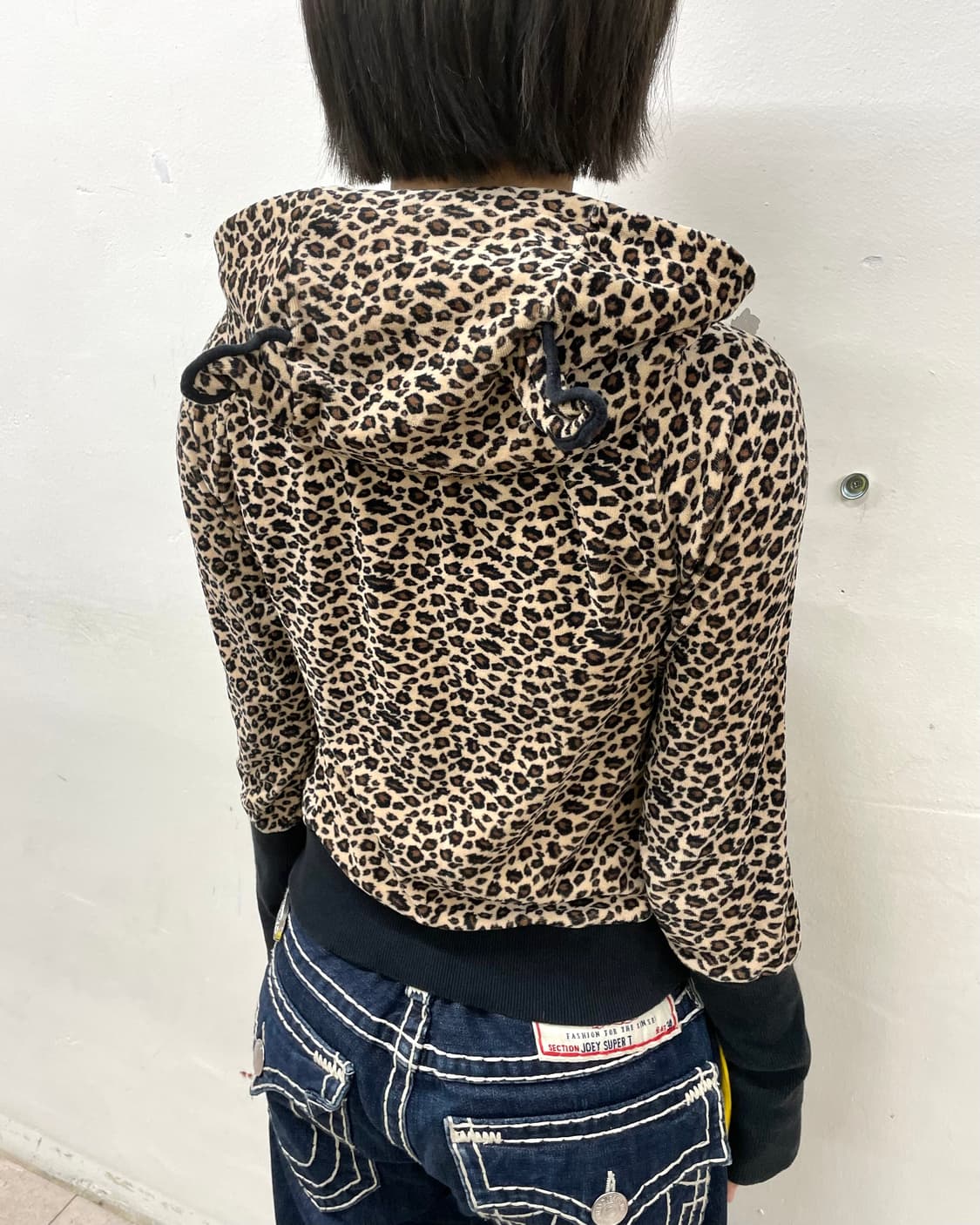 Cat High Neck Leopard Hooded Zip-Up  상품이미지4
