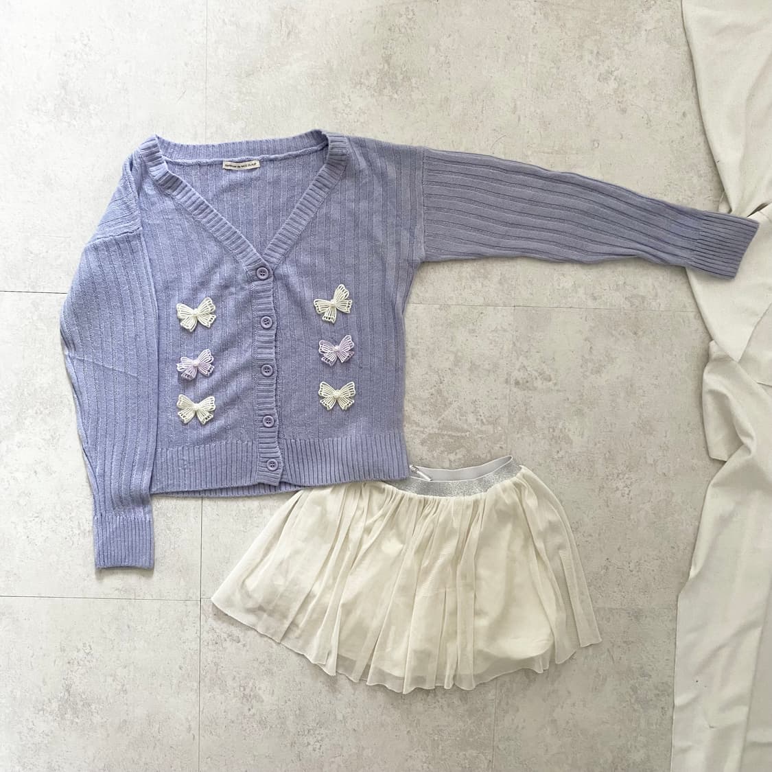 light purple ribbon cardigan 상품이미지5