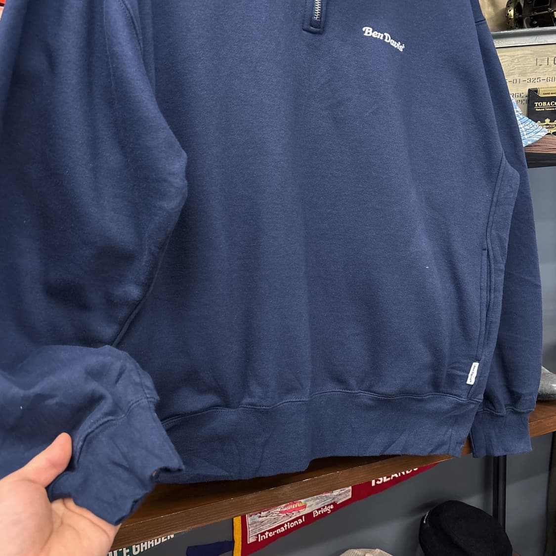 밴 데이비스 워크웨어 하프집업 기모 스웻셔츠 히든포켓 N703 상품이미지4