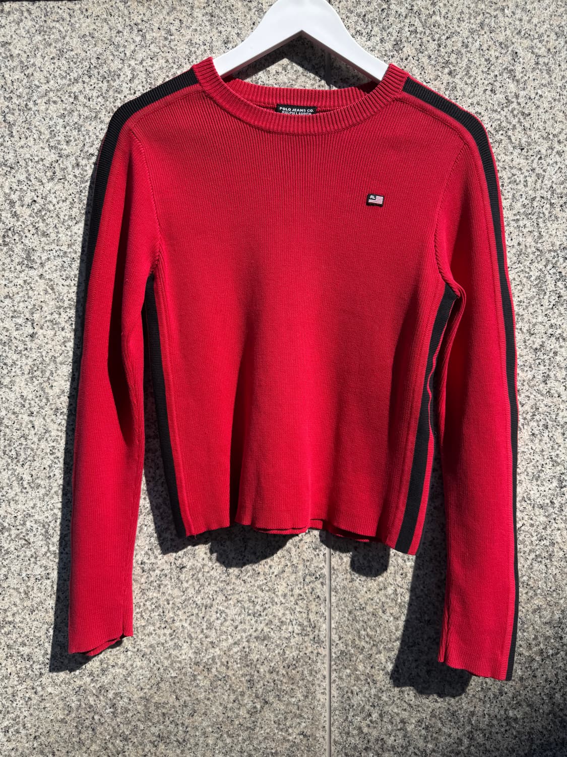 90s Polo Jeans RL 랄프로렌 레드 니트 상품이미지1