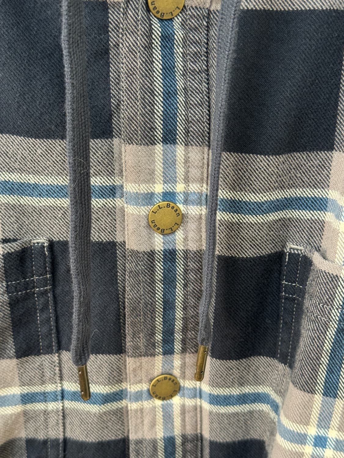 엘엘빈 플리스 체크 후드 자켓(T30) 상품이미지3