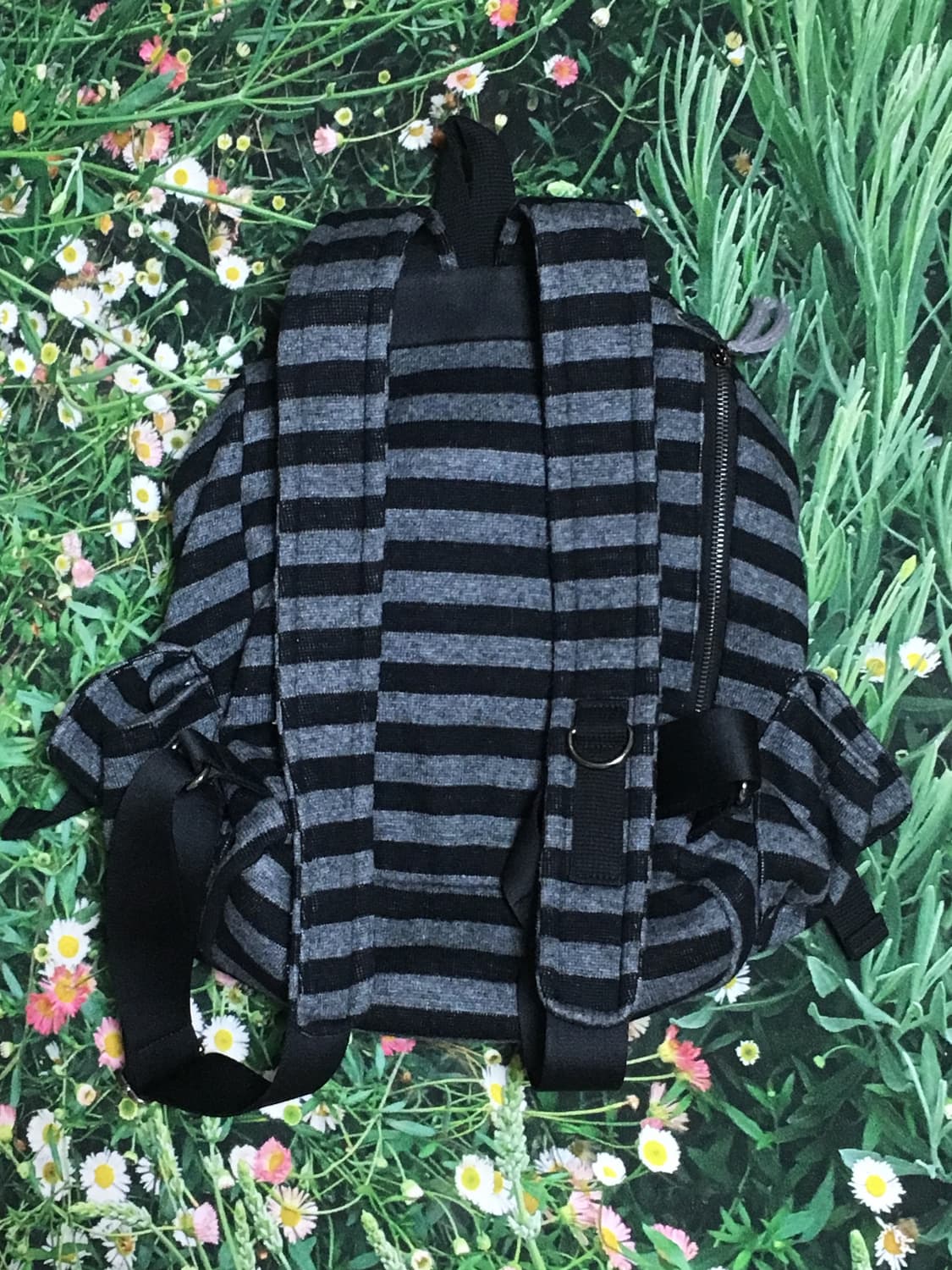 파히섬 텐스댄스 울 스트라이프 백팩 블랙 상품이미지2