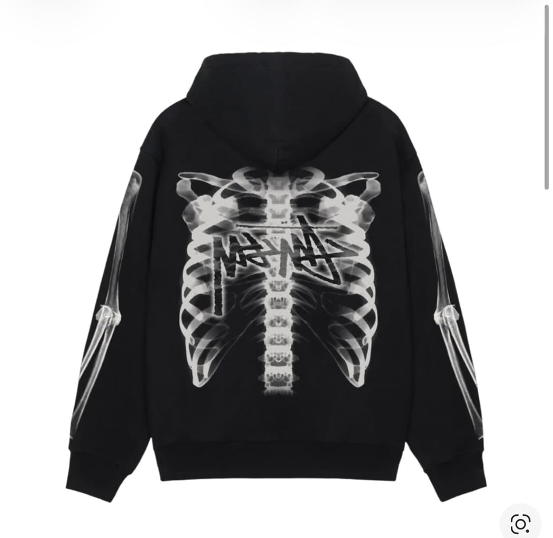 (새상품) 스투시 립 케이지 후드집업 블랙 화이트 상품이미지5