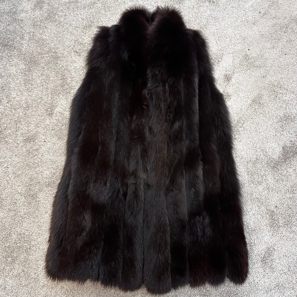 사가폭스 블랙브라운 롱 베스트 퍼자켓M-L 상품이미지5