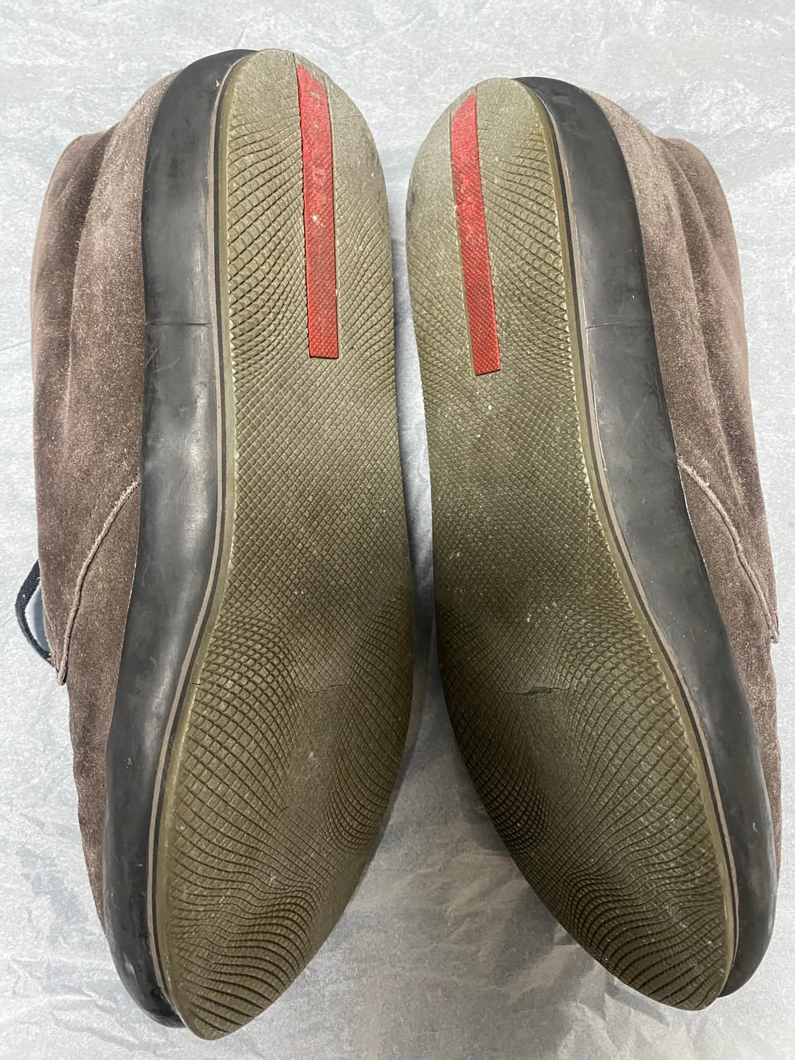 프라다 브라운 스웨이드 레더 데저트 부츠 us10 상품이미지5