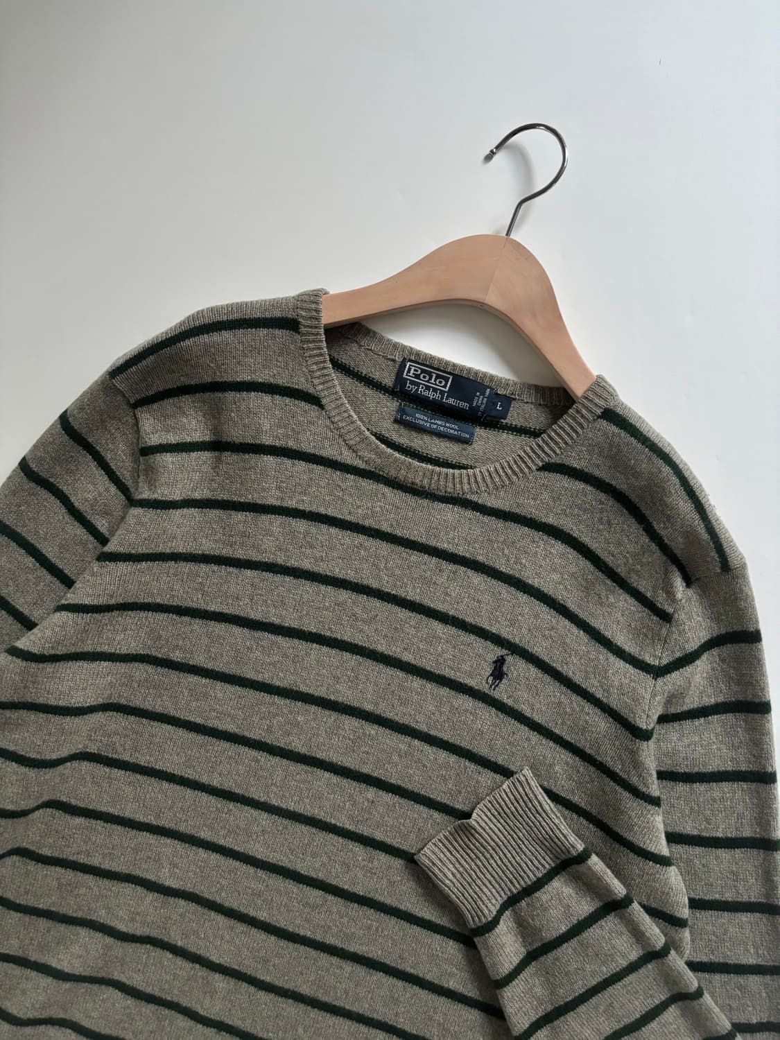 Polo 폴로 랄프로렌 단가라 패턴 램스울 니트 상품이미지3