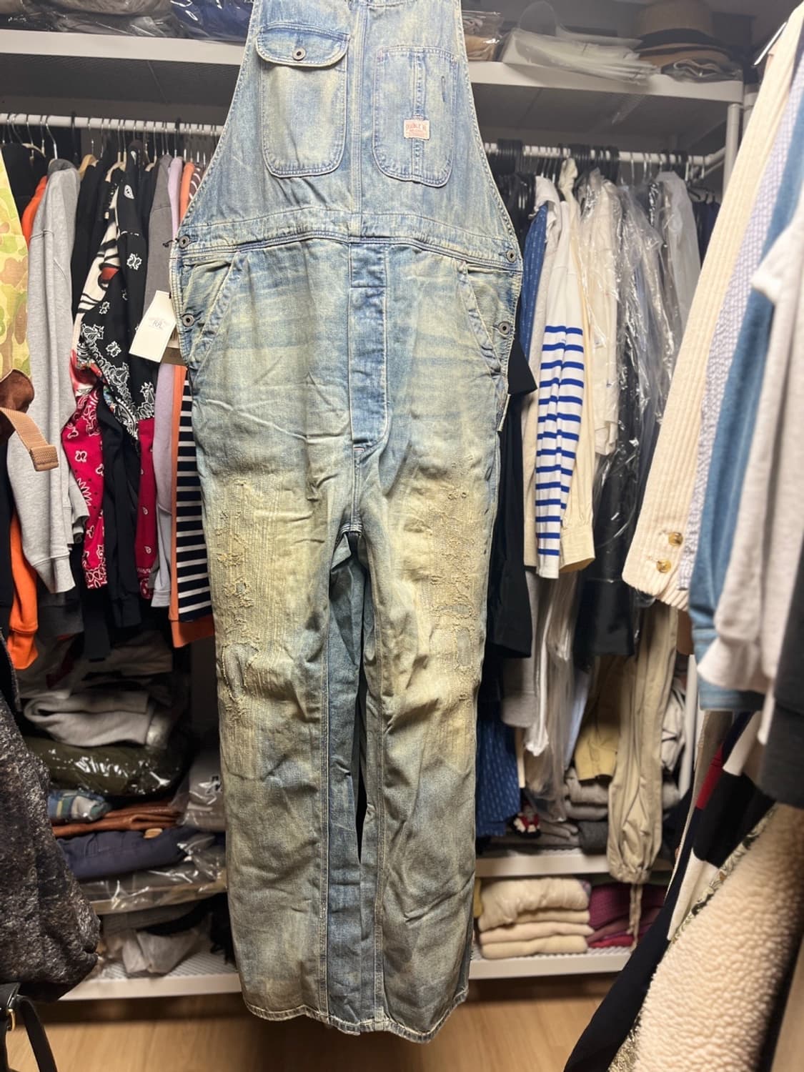 RRL 리페어 웨스콧 데님 오버롤즈 L 상품이미지3