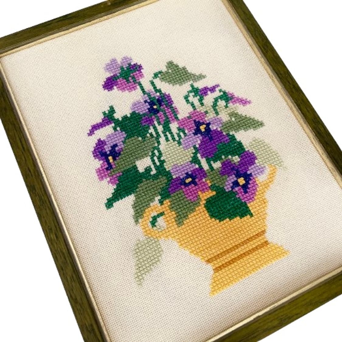 독일 빈티지 제비꽃 십자수 액자 상품이미지2