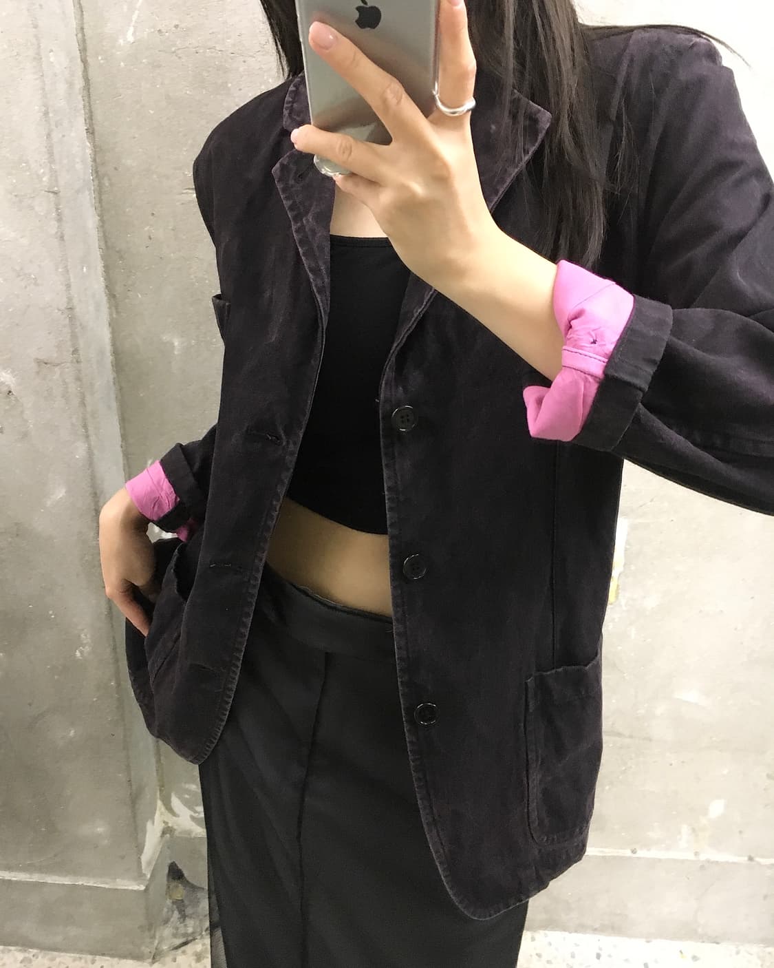 Comme des Garcons 꼼데가르송 옴므 딥퍼플 코튼 블레이저 상품이미지2