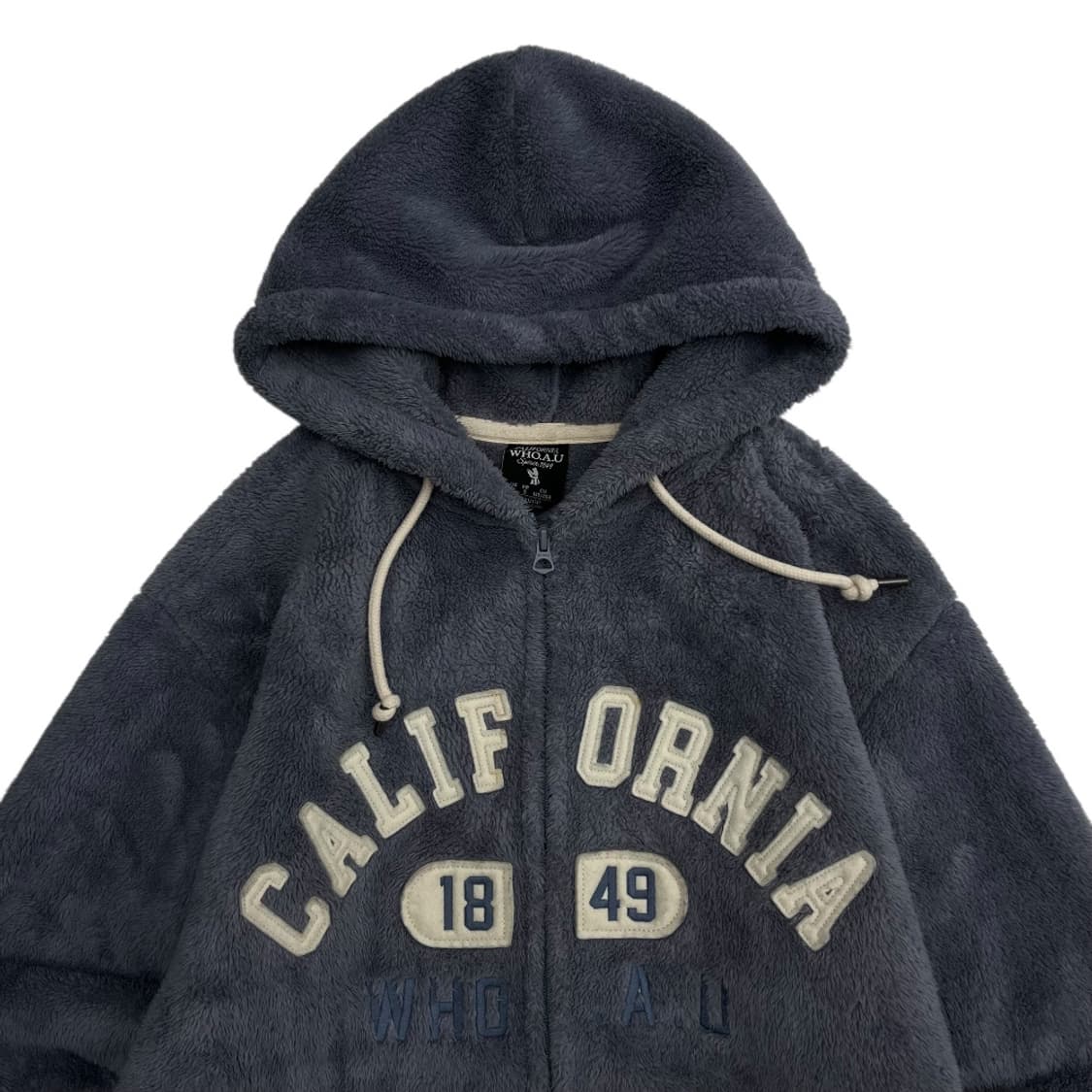 후아유 센터로고 딥소라 후리스 후드집업 S 상품이미지4