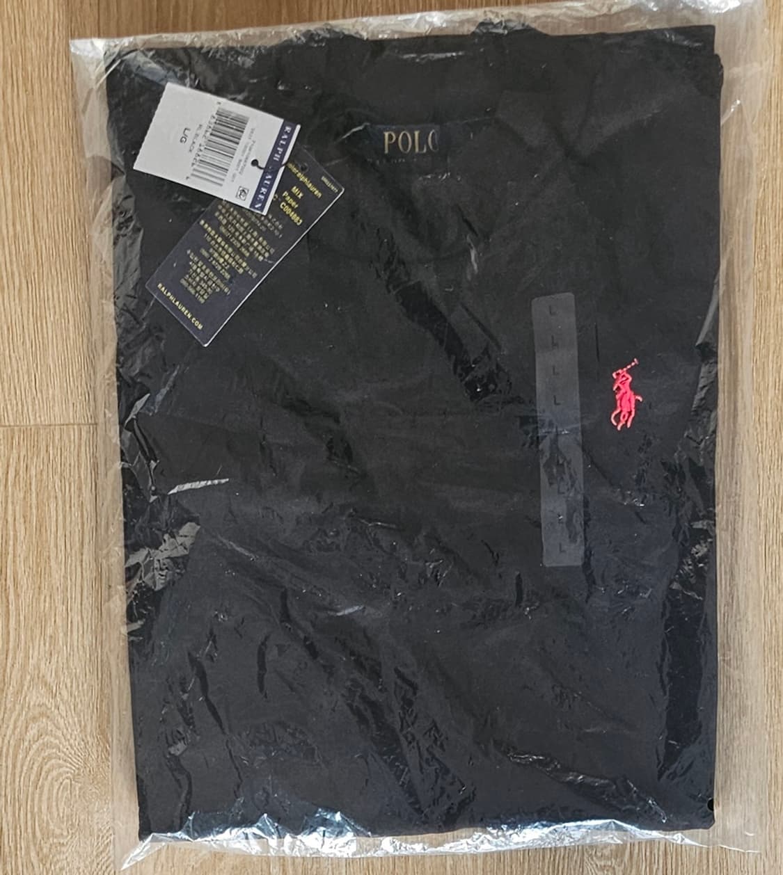 폴로랄프로렌 블랙긴팔이너목티셔츠 L새상품미개봉 상품이미지2