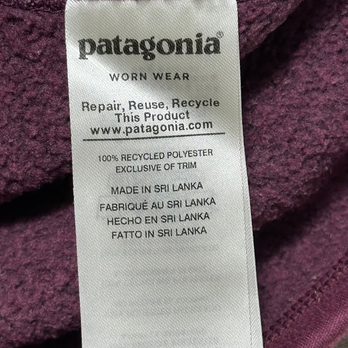 M 파타고니아 버건디 플리스 자켓 상품이미지5