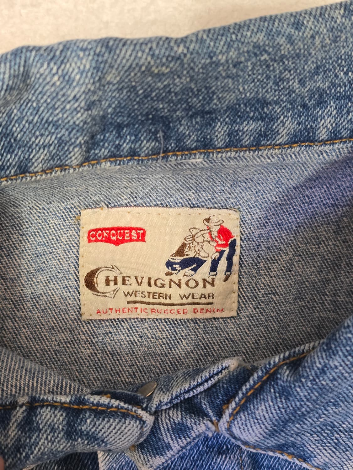 Chevignon 쉐비뇽 웨스턴웨어 데님 숏자켓 상품이미지4