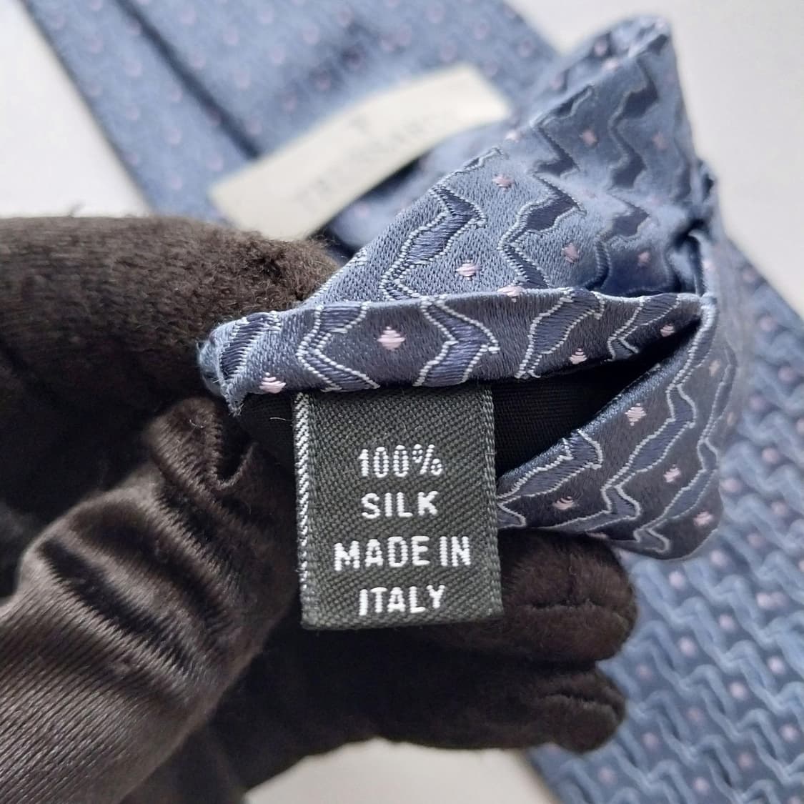 트루사르디 실크 블루 패턴 넥타이 9.3cm A~B등급 K2246
 상품이미지9