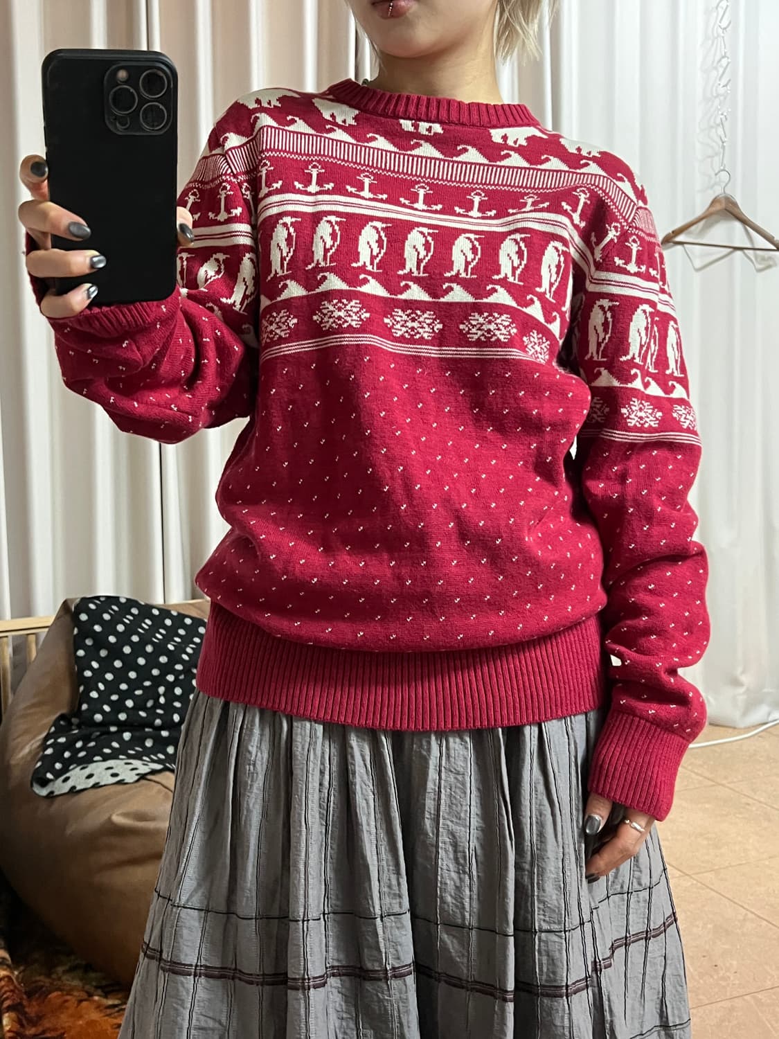 흐앤므 에스닉 니트  상품이미지1