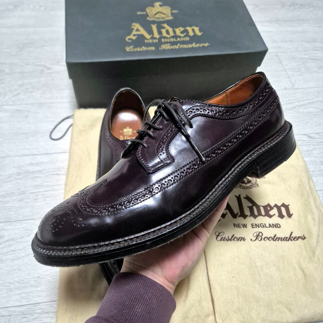 [8.5D] 알든 975 롱윙 1회착 / 990 9901 에드워드그린 상품이미지4