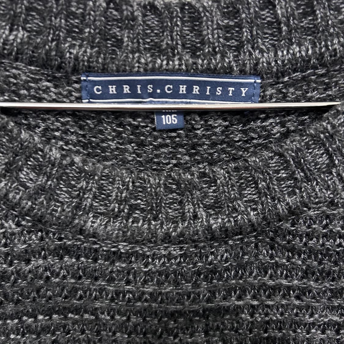 크리스 크리스티 코튼 라운드 무지 니트 상품이미지3
