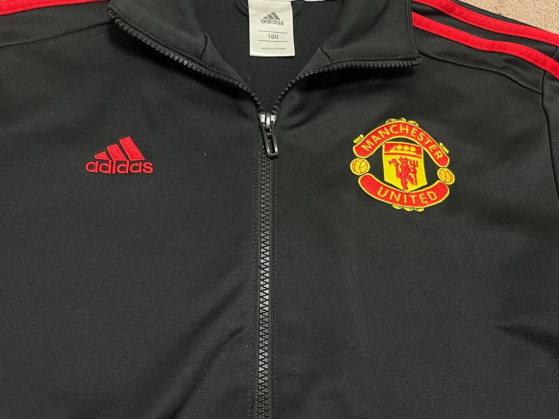 아디다스 맨유 져지 트랙탑 블랙 검정 맨체스터유나이티드 상품이미지3