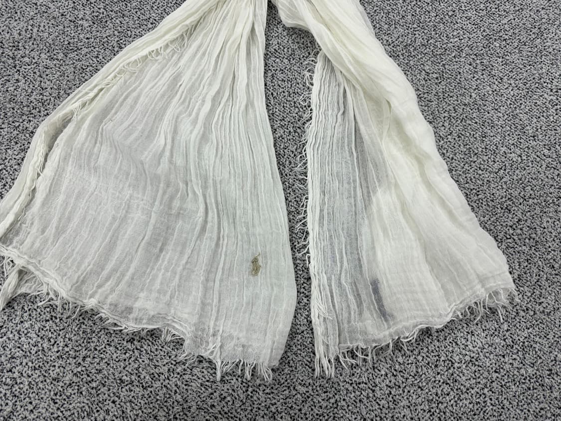 폴로 랄프로렌 프린지 트림 크링클 스카프 상품이미지3