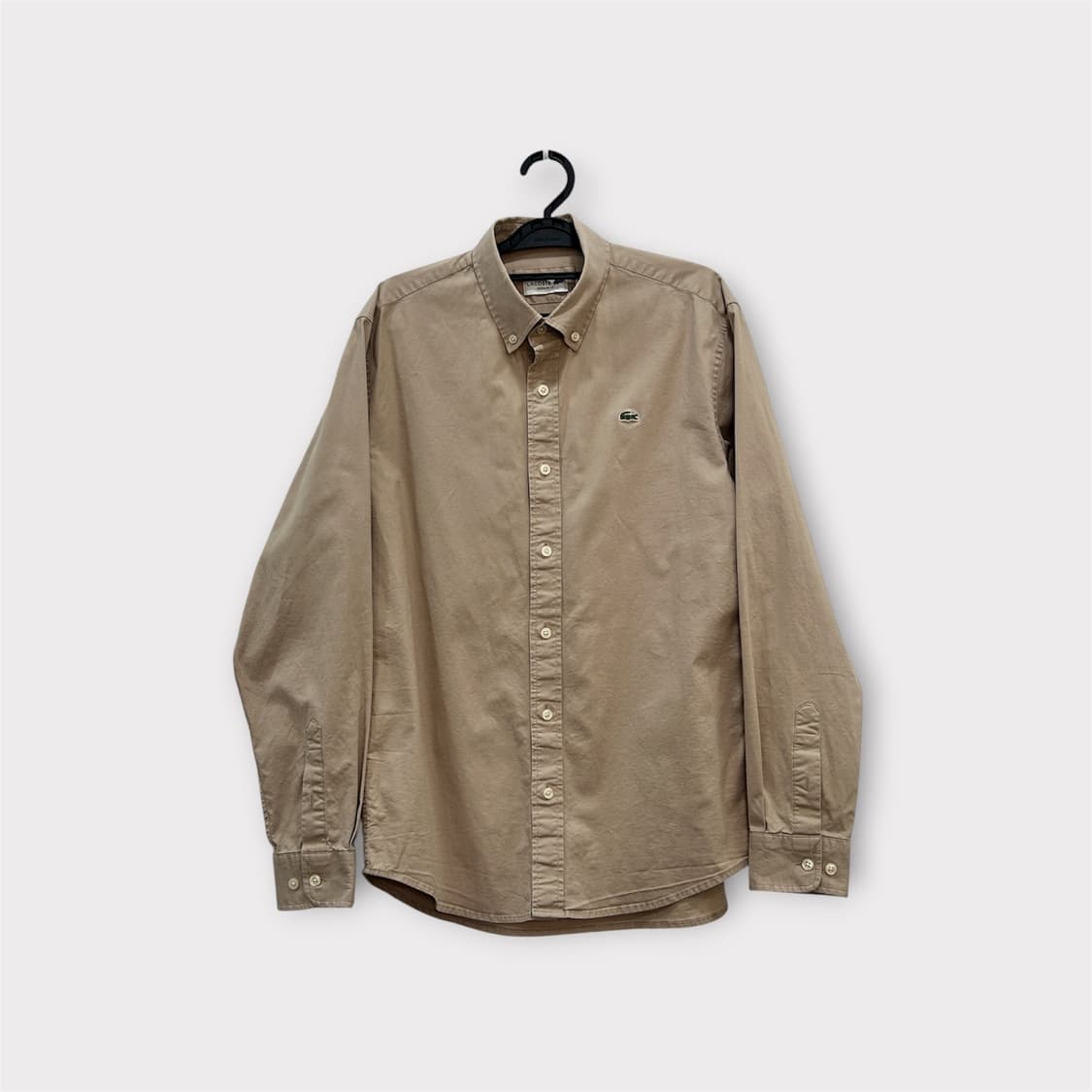 라코스테 레귤러핏 옥스포드 셔츠 베이지 100 상품이미지1
