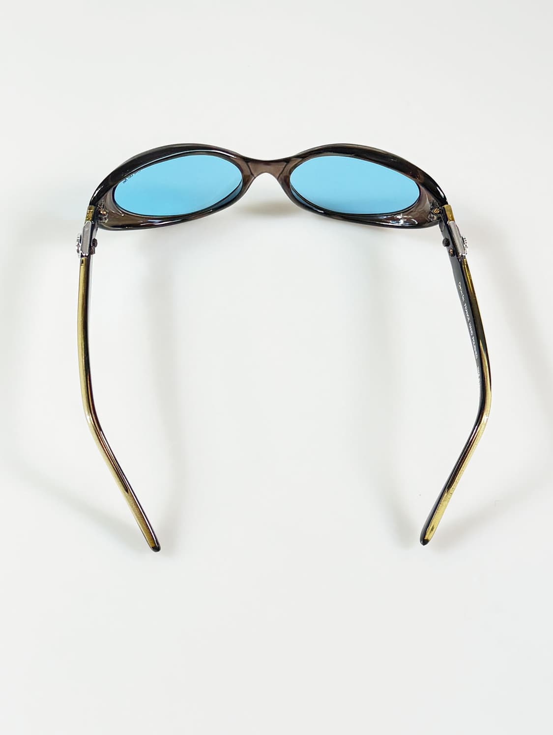 90s One Last Kiss 볼드 오벌 블루 틴트 빈티지 선글라스 상품이미지5