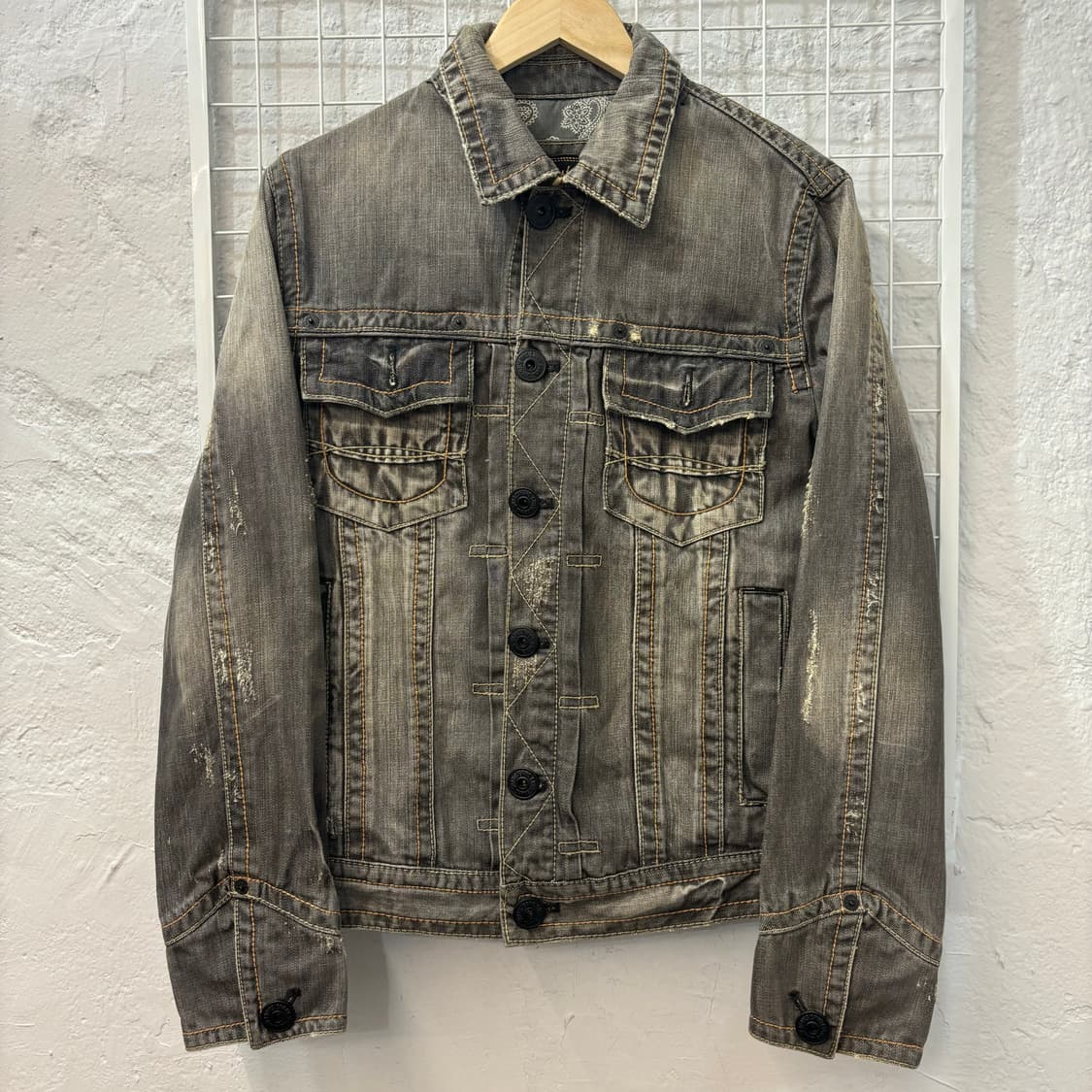 90s Shane Jeans 빈티지 그런지 데님 워싱 자켓 M 상품이미지1