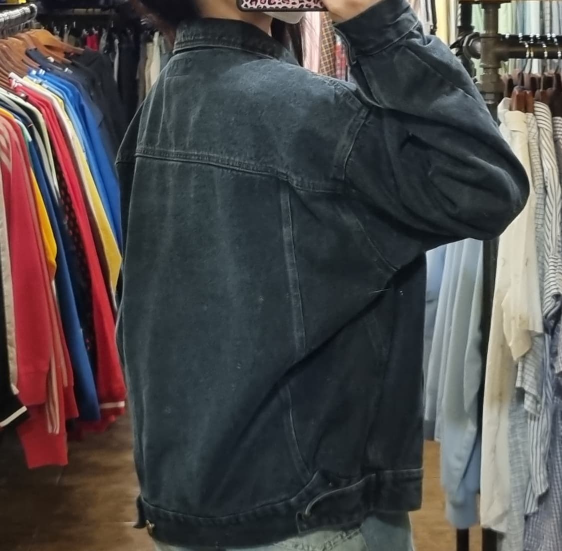 [Hi] vtg 빈티지 데님 자켓 블랙 상품이미지5