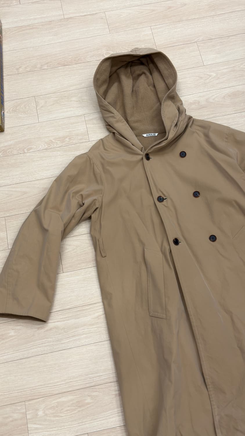 AURALEE 후드 롱 트렌치 코트 상품이미지1