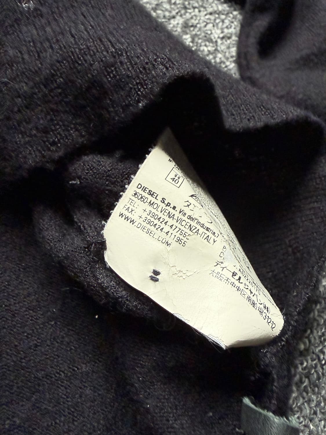 디젤 타이포 브이넥 니트 슬리브 상품이미지9