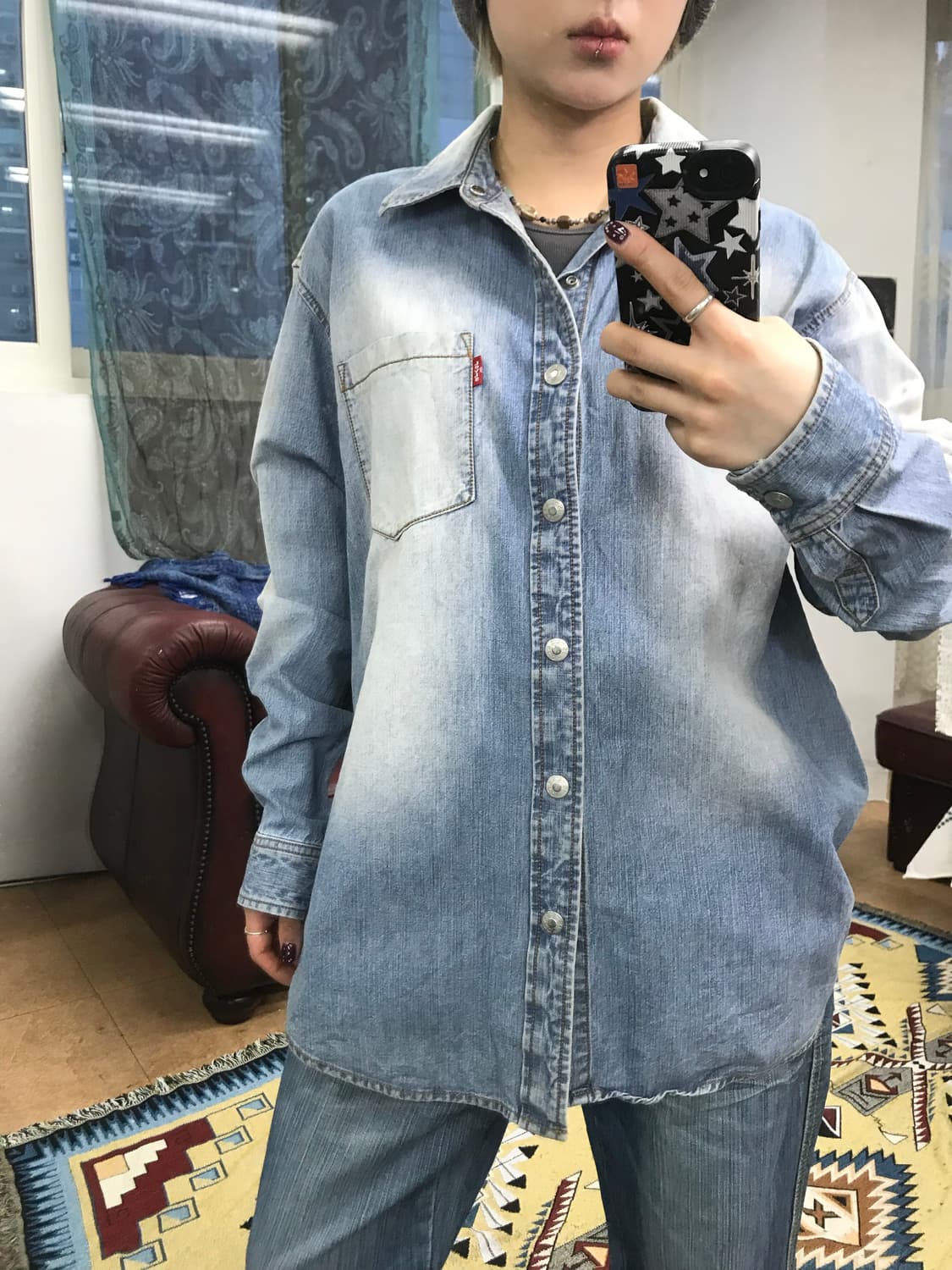 리바이스 워시드 데님 셔츠 (Z1037) 상품이미지2