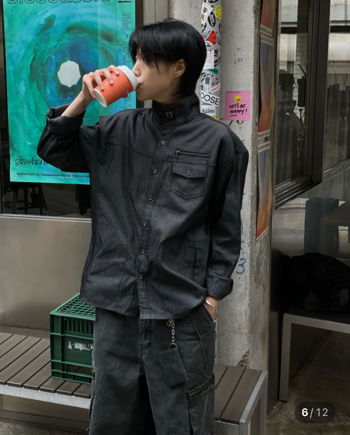 유니섹스 그루비 웨스턴 디테일 셔츠자켓 상품이미지3