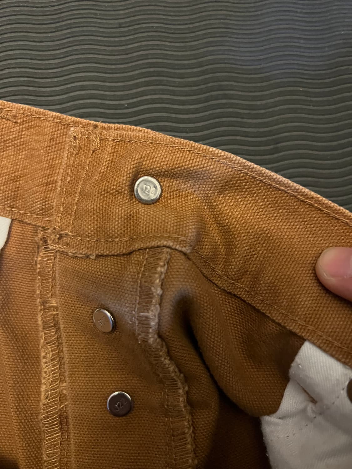 90s LVC 일본 704 신치백 워크팬츠 덕캔버스 복각 허리단면 40 상품이미지5