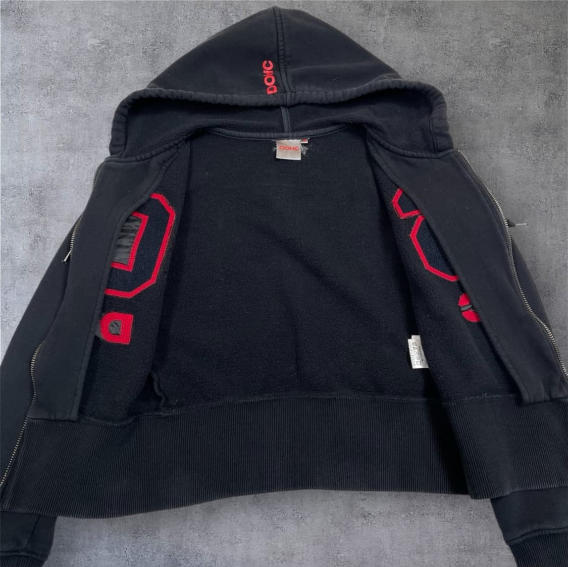 도호 DOHC 블랙 로고 크롭 후드 집업 S 상품이미지2