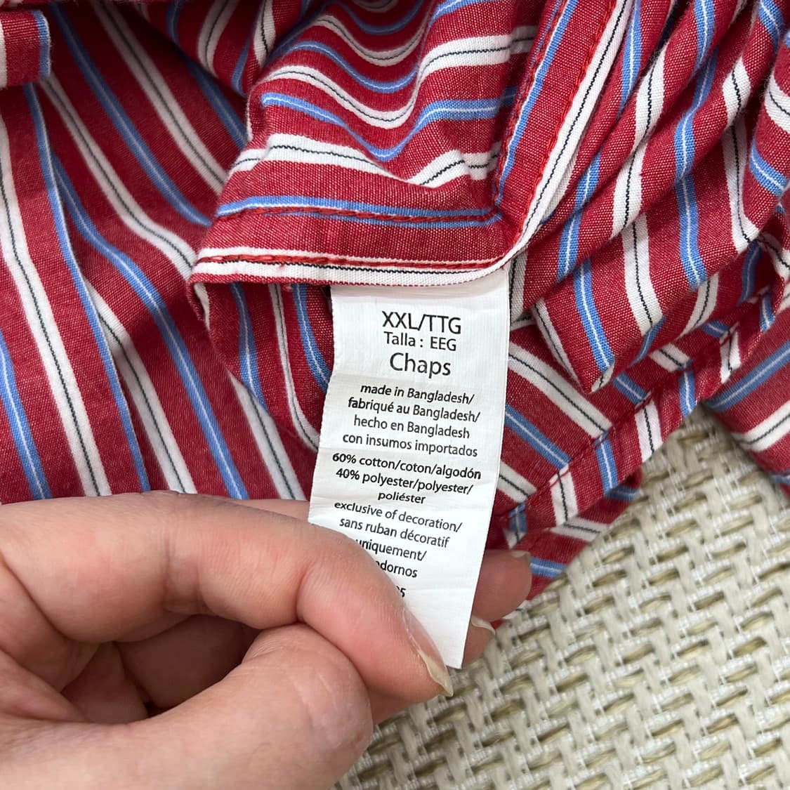 챕스 랄프로렌 스트라이프 셔츠 r2545 상품이미지6