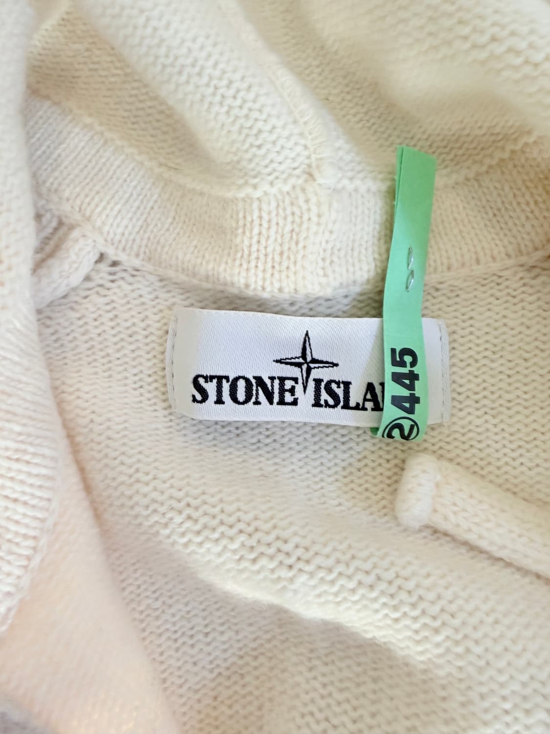 [정품] 스톤아일랜드 니트 집업 후디 (아이보리) 상품이미지4