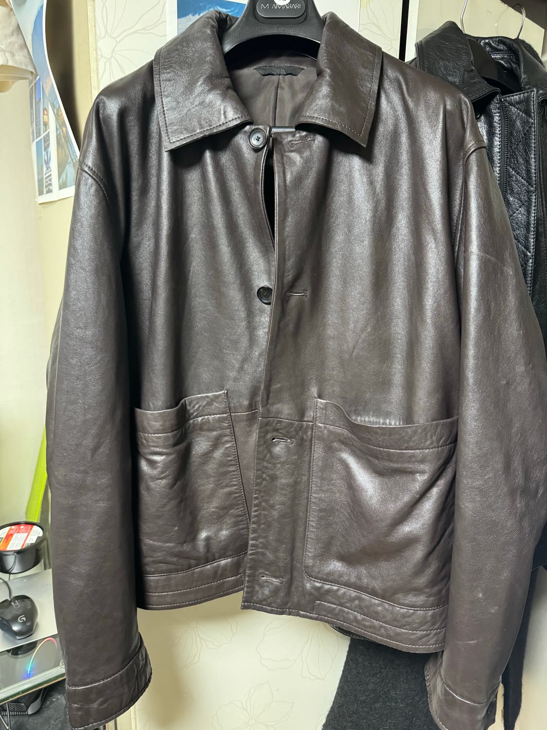 자라 램스킨 양가죽 자켓 xl 상품이미지1