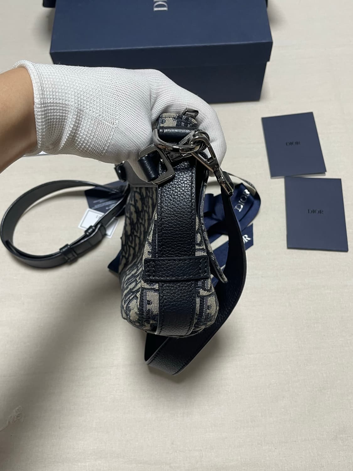 디올 오블리크 자카드 새들 크로스백 [os] 상품이미지5