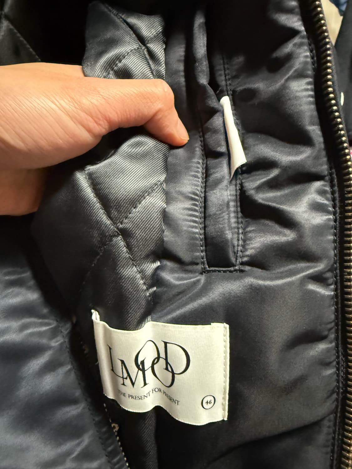 엘무드 - 스즈키 퀼티드 모터사이클 자켓 (블랙/46) 상품이미지5