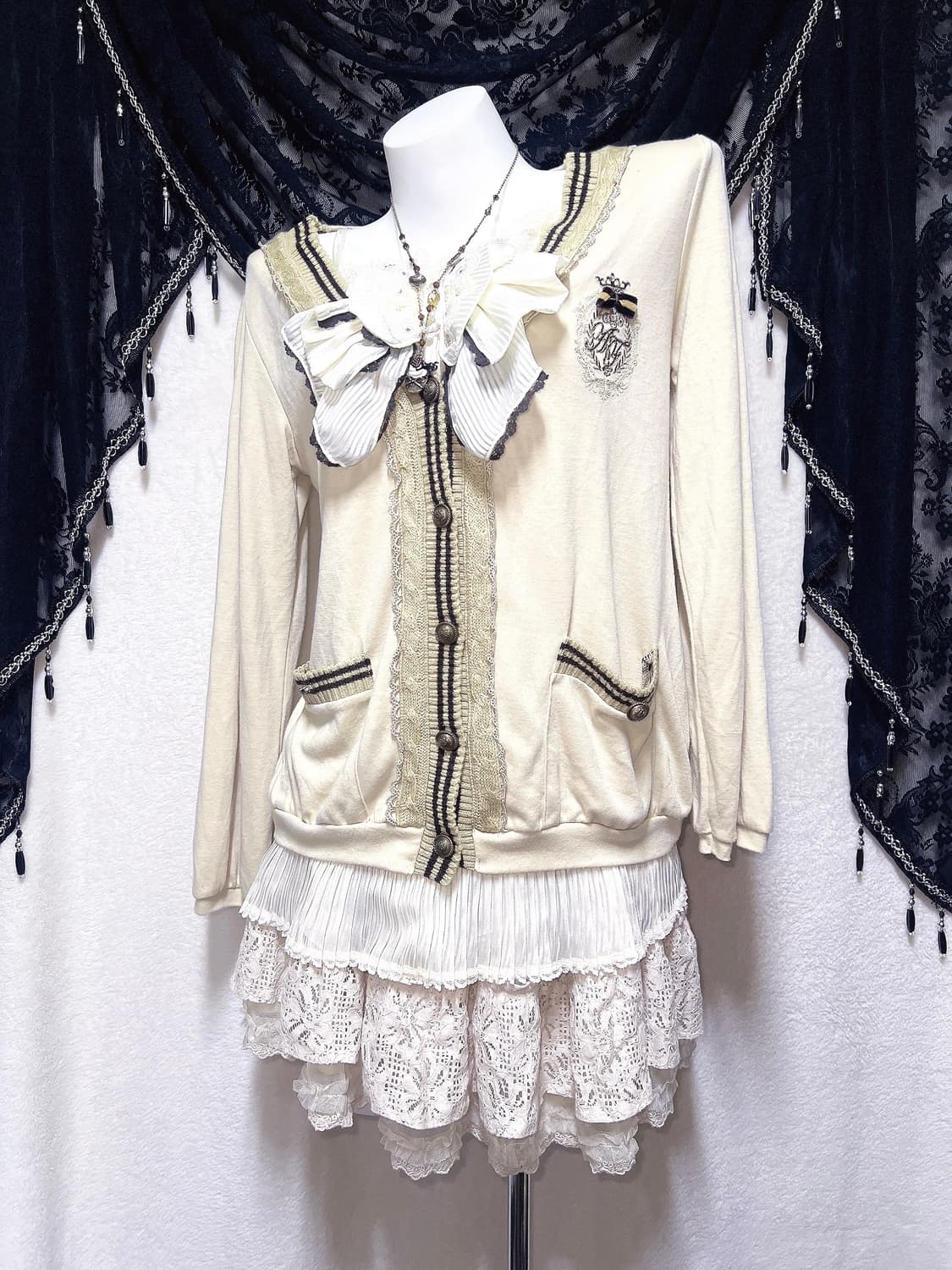 엑시즈팜 라떼갸루 로맨틱 로걀 모리걸 하치 레이스 캉캉 샤스커트 핀터 상품이미지3