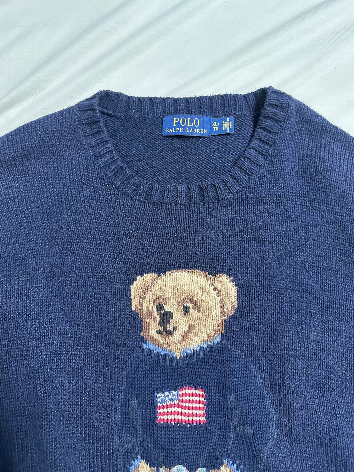 폴로 랄프로렌 곰돌이 니트 XL 네이비 상품이미지1