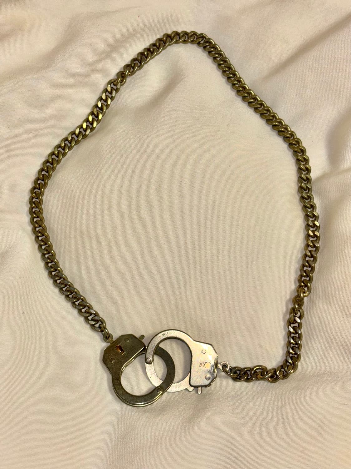 y2k 펑크 수갑 목걸이 실버 앤틱골드 빈티지 갸루 이모 상품이미지1