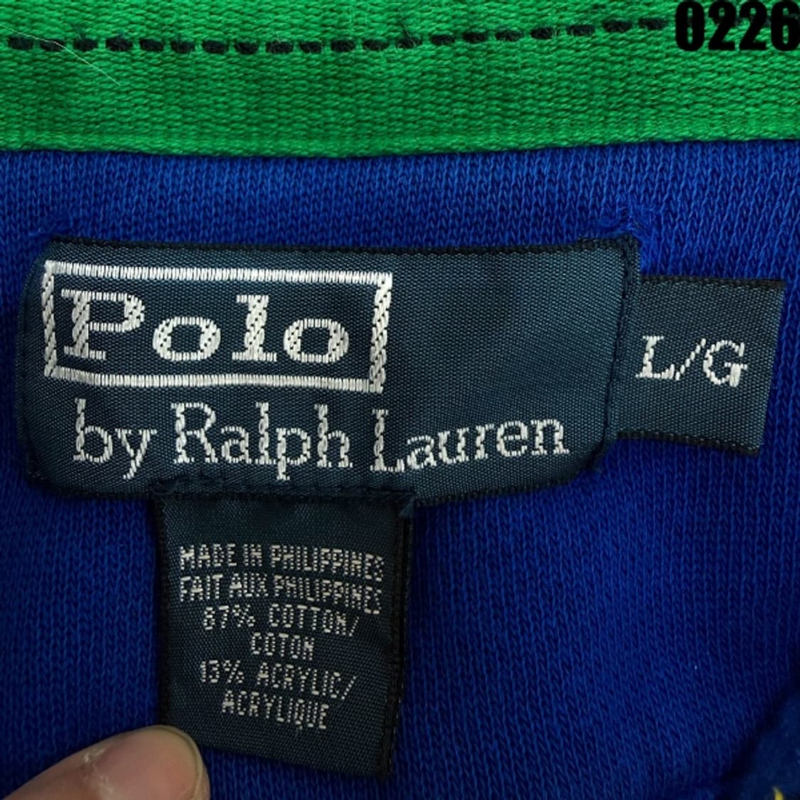 폴로 랄프로렌 하프버튼 배색 스웨트셔츠 L 0226 상품이미지6
