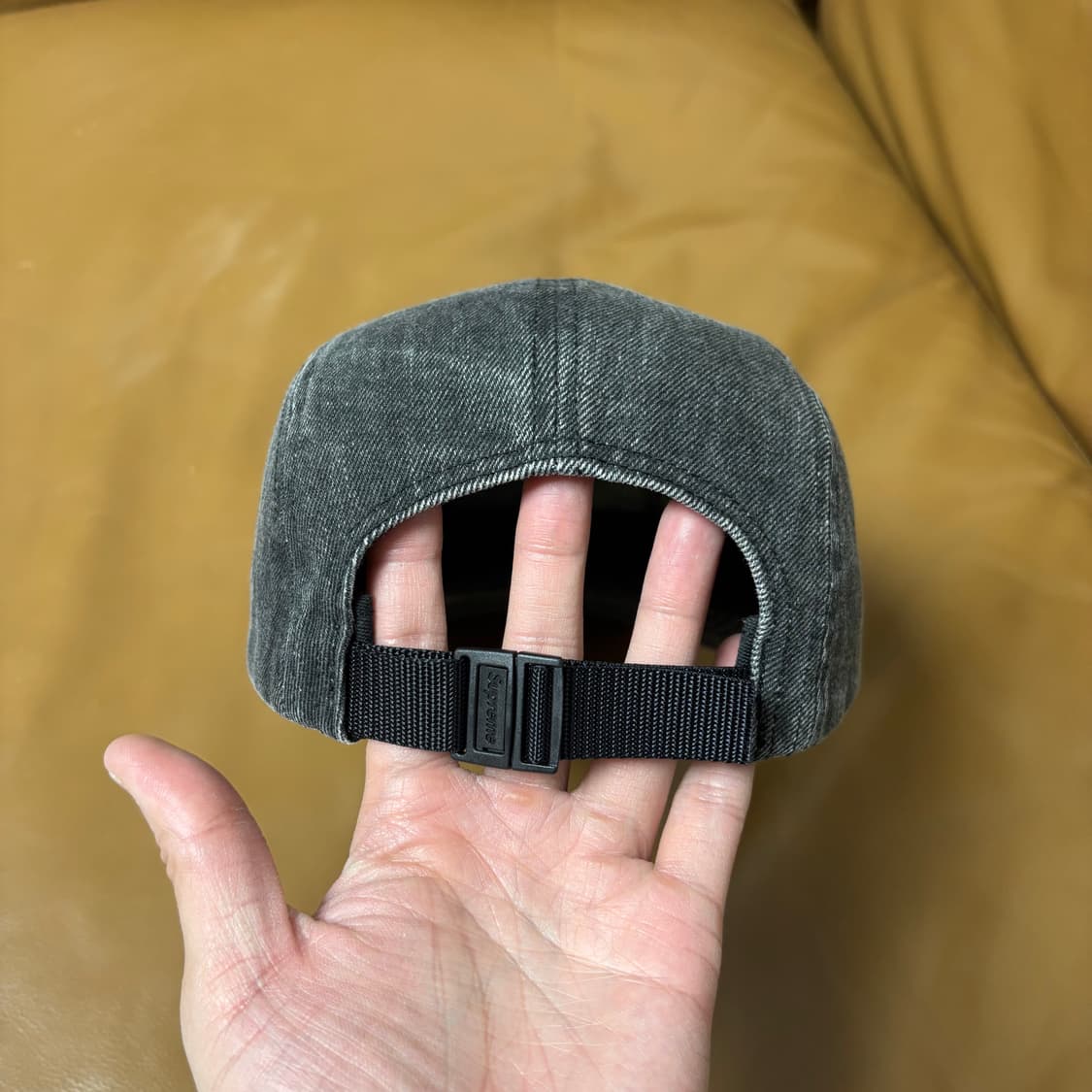 슈프림 캠프캡 모자 박스로고 데님 블랙 상품이미지7