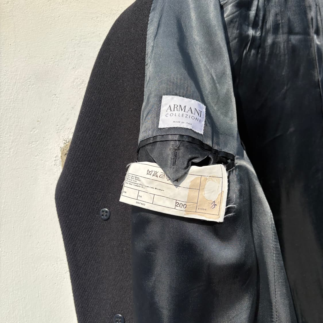 알마니 꼴레지오니 블랙 오버사이즈 울 캐시 블랜드 코트 상품이미지8