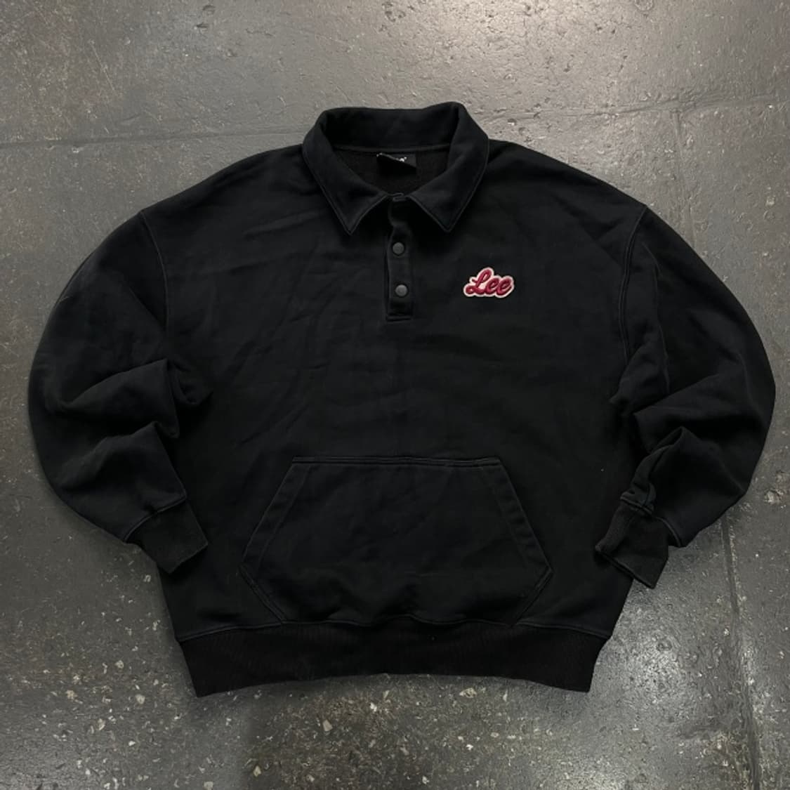 100 LEE 반버튼 카라 맨투맨  상품이미지1