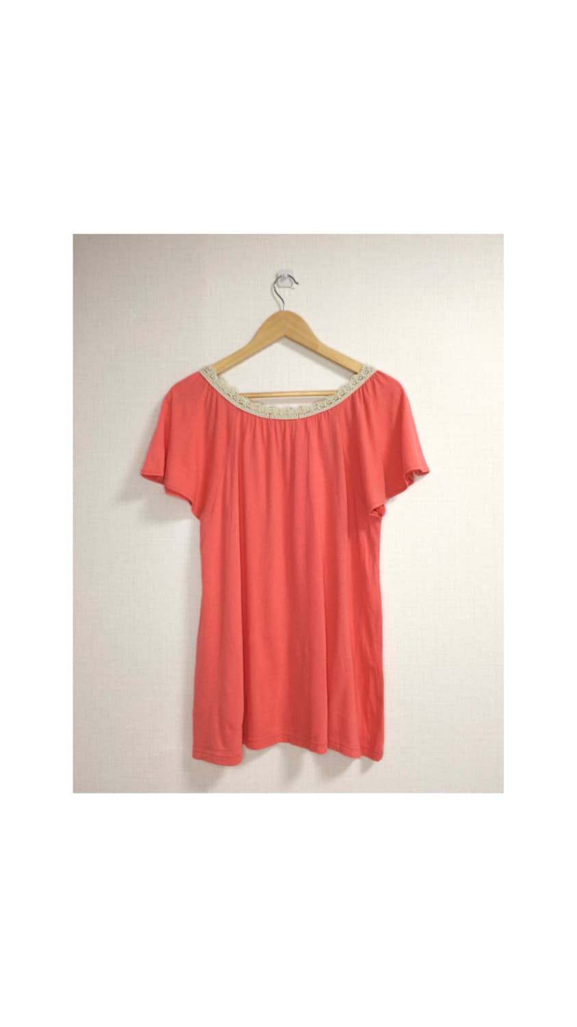 빈티지 코랄 스퀘어넥 티셔츠 상품이미지5